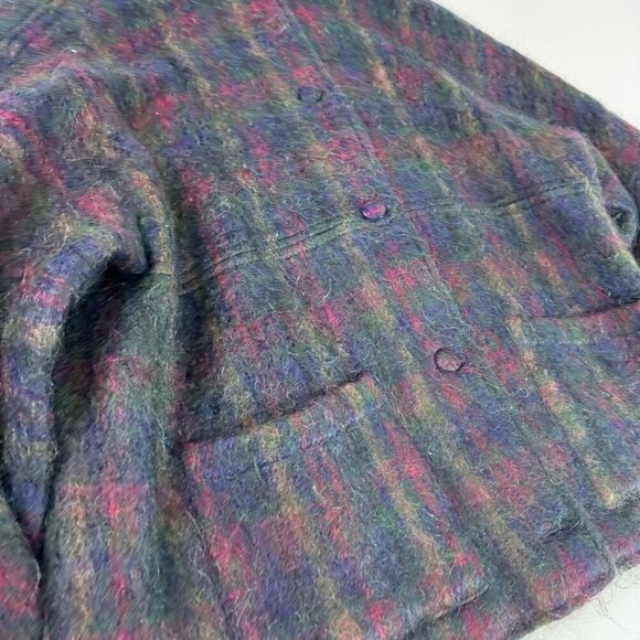 Freedom Wear Jacket Womens Medium made in Ireland Wool Mohair Green Button Up - Picture 4 of 10